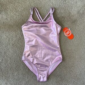 Metallic Pink One-Piece Swimsuit - Various Sizes